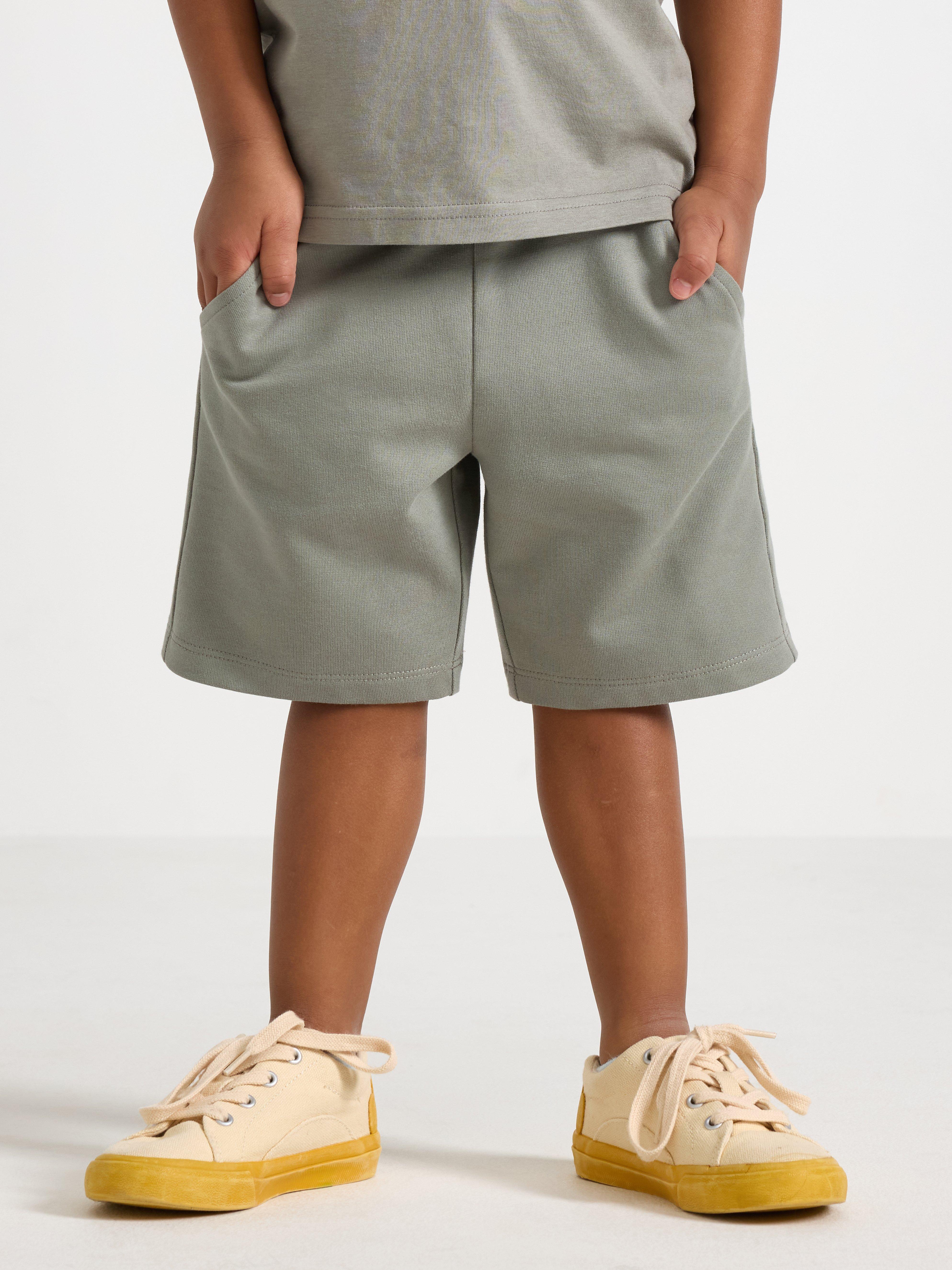 Jerseyshorts støvgrønn