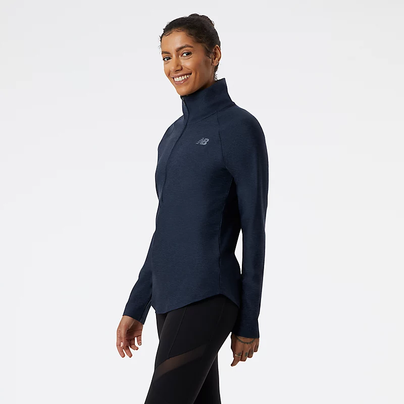Damskie sportowe spodnie Spacedye z zamkiem 1/2 - ECLIPSE HEATHER