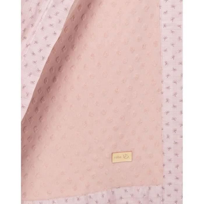 ROBA Coffret Bébé Lil Planet - 3 PCS - 1 Coussin Traversin + 1 Couverture + 1 Doudou - Cadeau de Naissance - Rose