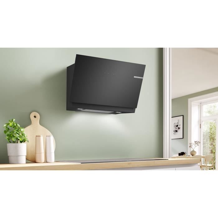 BOSCH SER6 DWK81AN60 Zwarte schuine glazen wandafzuigkap - Home Connect
