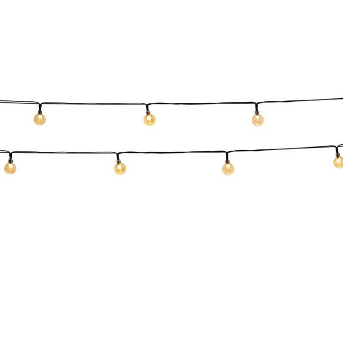 Guirlande lumineuse solaire extérieure - LUMISKY - FESTY WHITE - 20 globes LED - Blanc chaud - 5,8 m