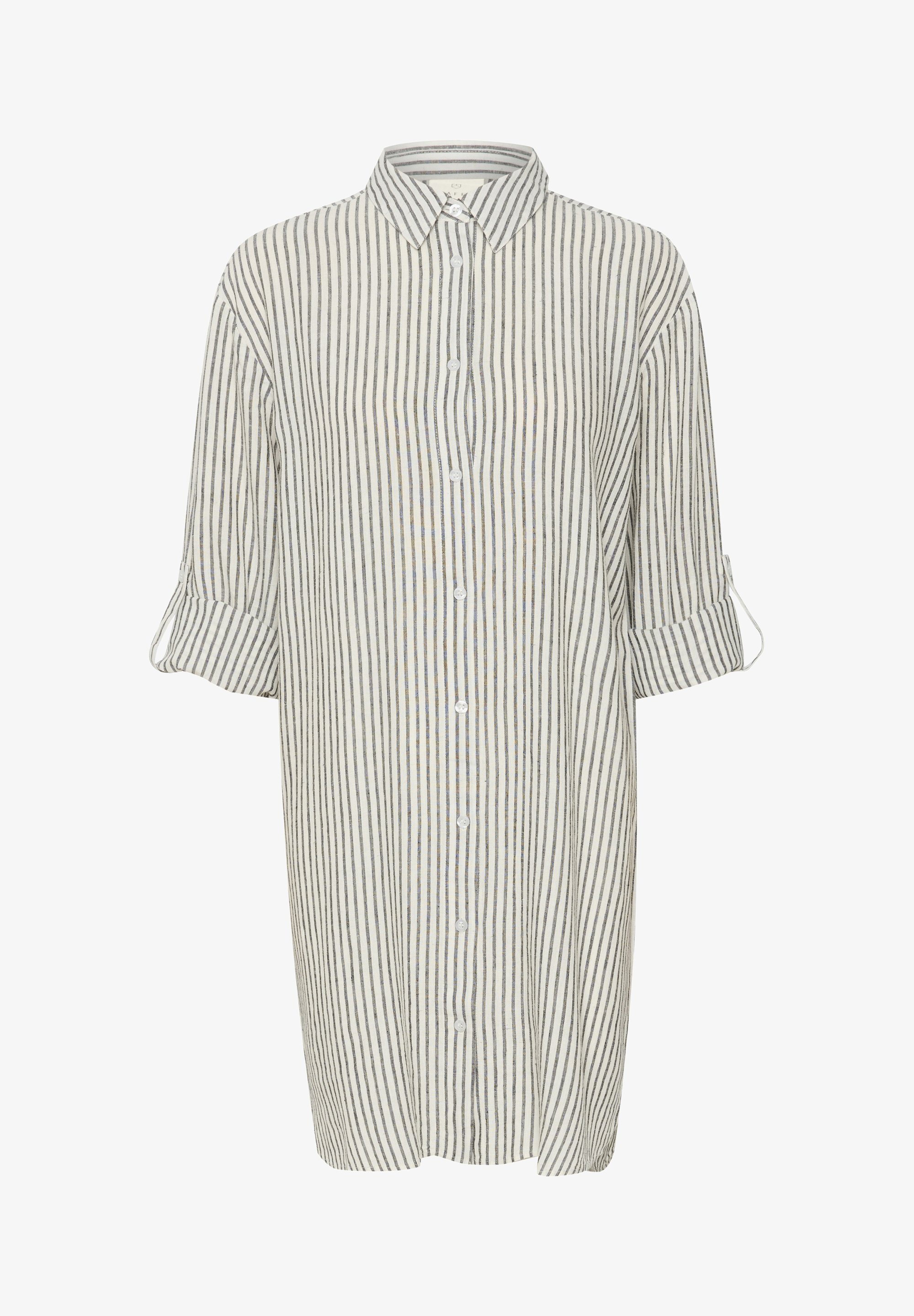 Kaffe KAMILIA - Abito a camicia - a righe nere gesso