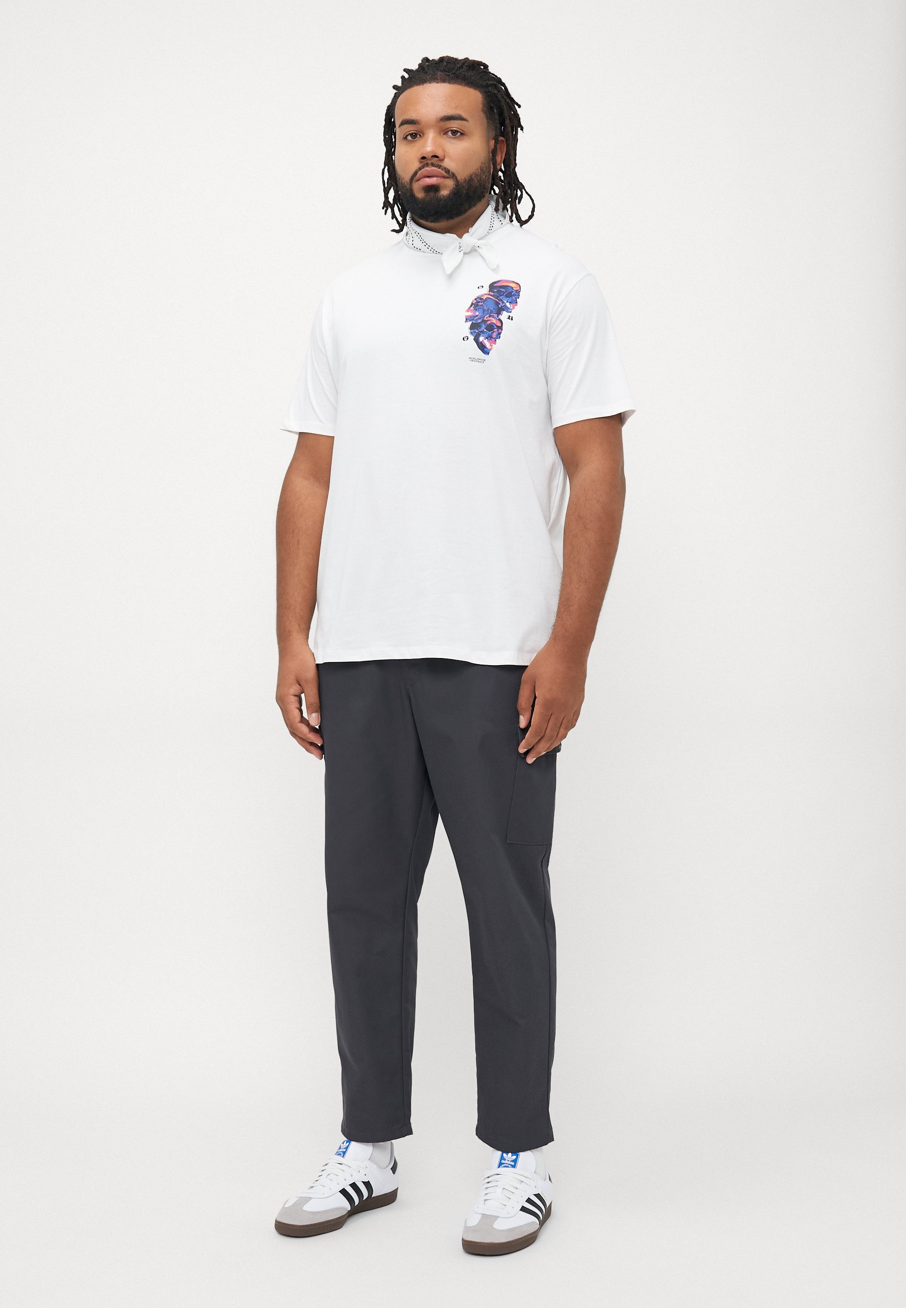 Jack & Jones JORSTEEL GALLERY T-shirt - T-shirt met print - wit