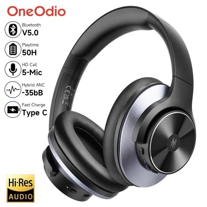Bluetooth Headphones - OneOdio - A10 - Active Noise Cancellation - 62 Hours - Extra Bass