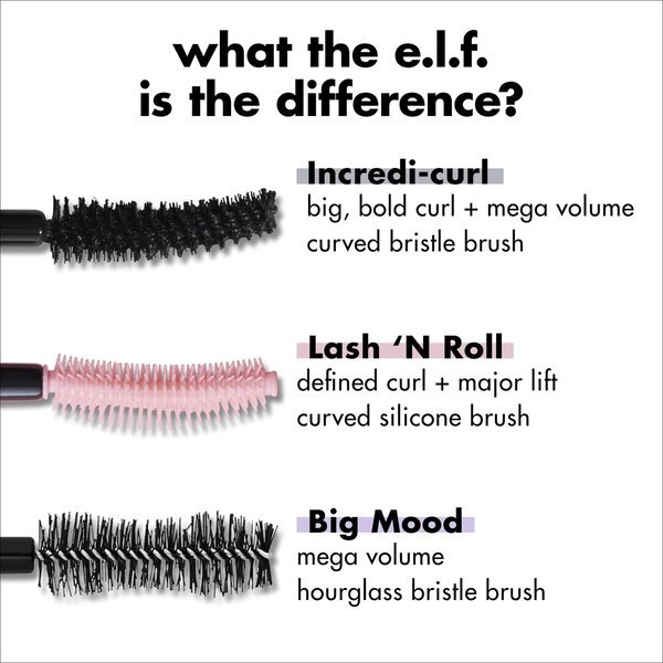 elf Deep Brown „Incredible Curl“ blakstienų tušas „9,2 g“