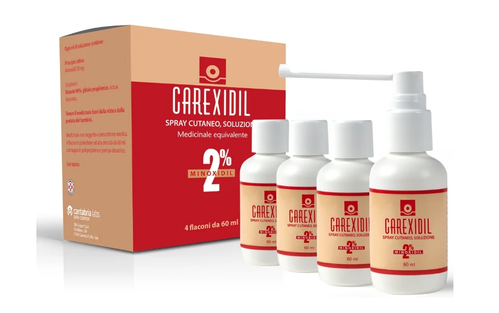 CANTABRIA LABS DIFA COOPER Carexidil*4Fl Hautlösung 60ml 2% bei androgenetischer Alopezie