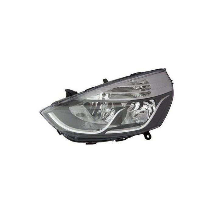 Faro delantero izquierdo H1/H7 negro con embellecedor cromado para Renault Clio 4 fase 1 2012-2016