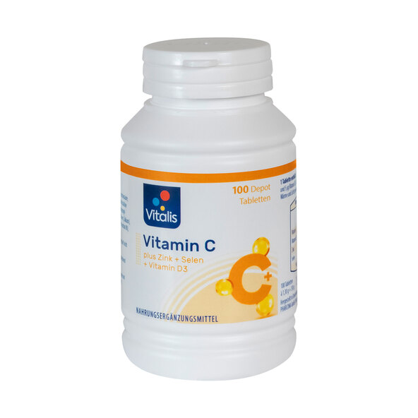 Vitamin C and Vitamin A sustained-release tablets in a bundle