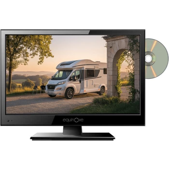 Televisor LED HD EQUINOXE de 12 V y 15,6