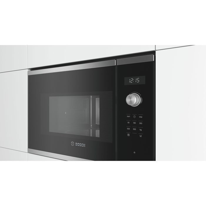 Inbouwmagnetron - BOSCH Serie 6 - BFL554MS0 - Zwart / Roestvrij staal - 59,4 x 38,8 x 38,3 cm
