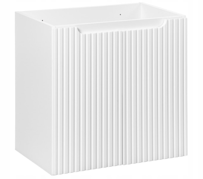 Szafka Pod Umywalkę 60 cm BIAŁA Wisząca RYFLE 2D NOVA WHITE
