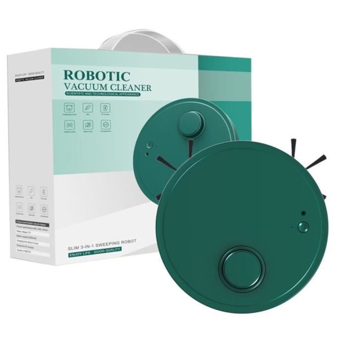 Robot aspirapolvere - SURENHAP - Nero, versione inglese - 3 in 1 - 1500 Pa - Silenzioso 55 dB