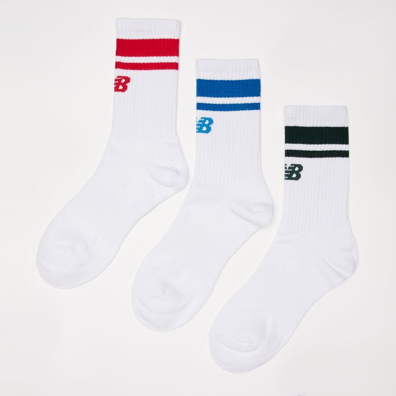 Calcetines deportivos esenciales a rayas hasta la pantorrilla (paquete de 3)