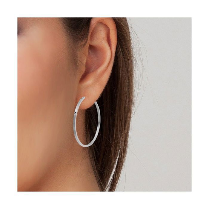 Stainless steel earrings by SC Crystal adorned with sparkling crystals