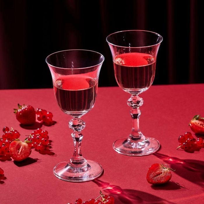 Krosno Petite Verre à Vin Blanc en Cristal - Lot de 6 Verres - 150 ml - Collection Krista - Lavable au Lave-Vaisselle