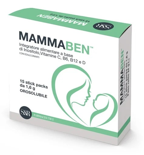 S&R FARMACEUTICI MammaBen Voedingssupplement voor nieuwe moeders 15 zakjes