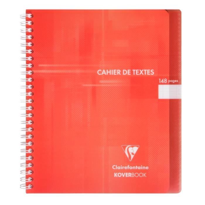 Clairefontaine Koverbook – Notizbuch 17 x 22 cm – 148 Seiten, liniert (Séyès) – Polypropylen-Bindung – Verschiedene Farben