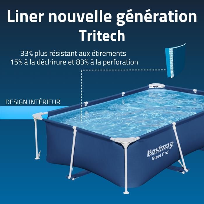 Bestway Rigid Adult Swimming Pool 259x170x61 cm Garden 56403