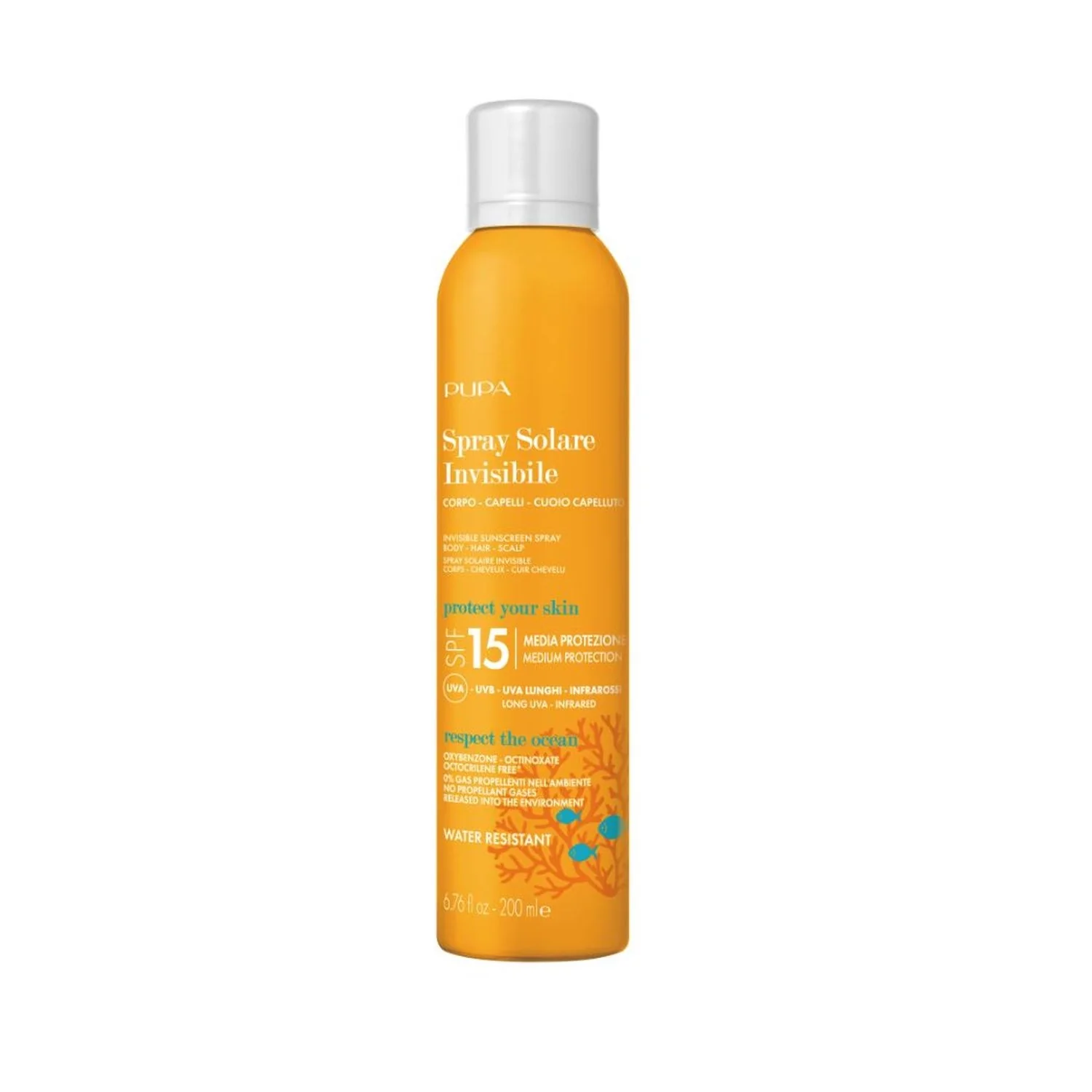 Solari Spray Solare Invisibile SPF15 - Spray solare corpo media prot., Trattamento Protezione Solare Capelli