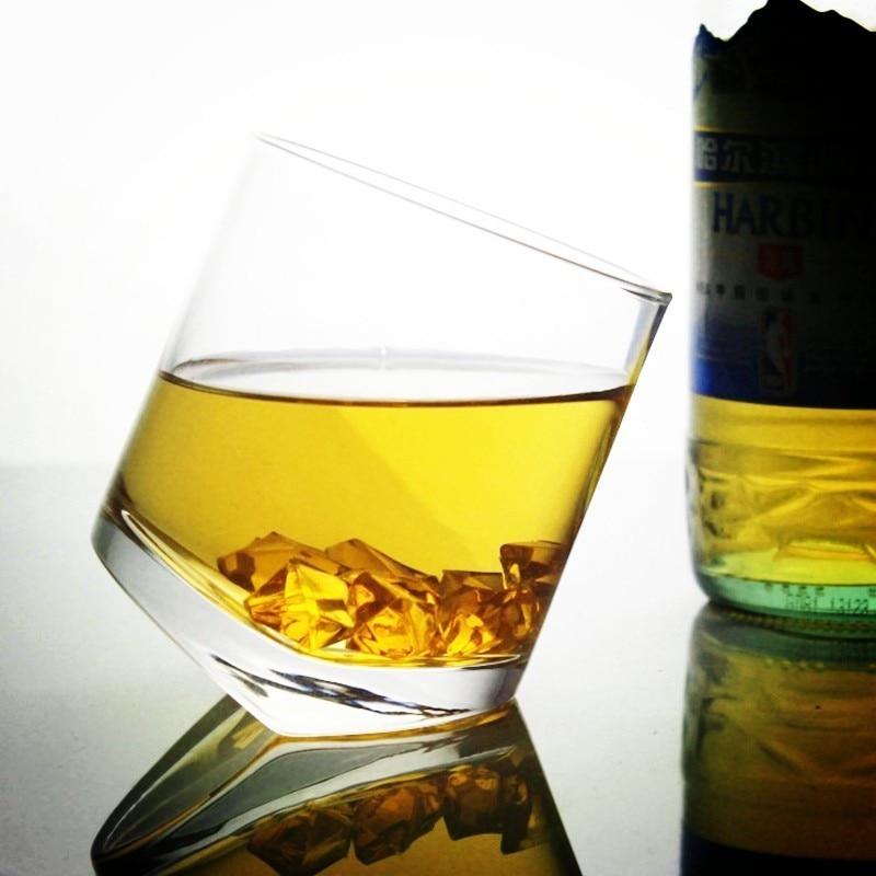 Bicchiere da whisky Creative Heel Tap Scotland Whiskey Rock Glass Bar KTV Night Club Wine XO Cocktail Whisky Cup Glasses 10 Oz Brandy Snifter Verre