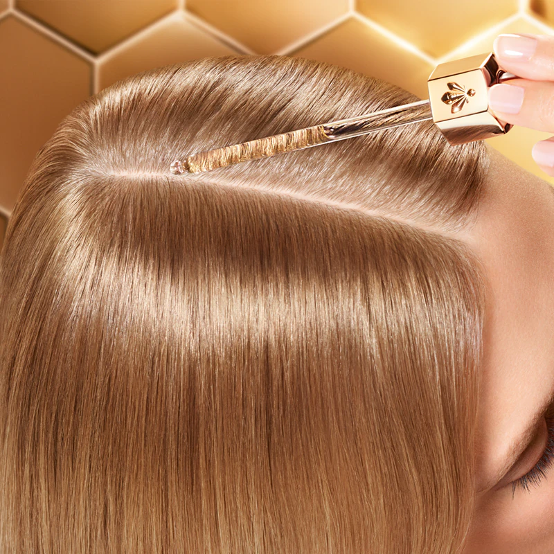 GUERLAIN Abeille Royale Scalp & Hair Youth Oil-In-Serum, een verjongend serum voor haar en hoofdhuid.