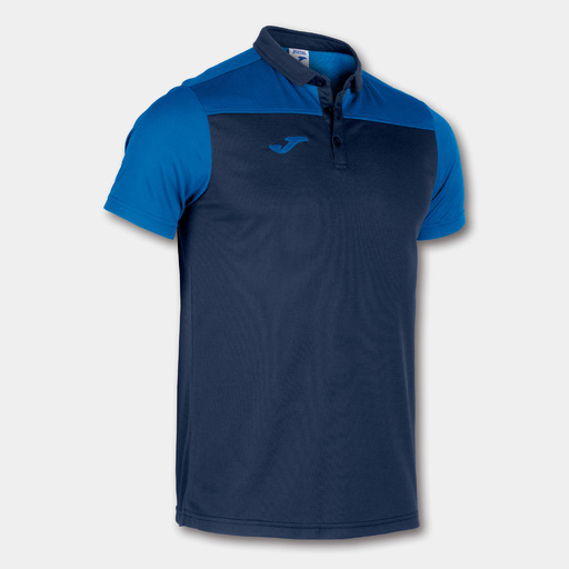 Joma Hobby II Navy Royal kortærmet poloshirt