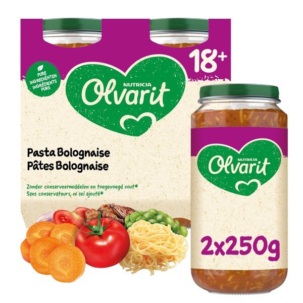 Olvarit 18M tjestenina bolonjez u teglici<br>2 x 250 g