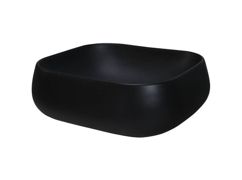 Umywalka nablatowa ceramiczna NIKA-MB Czarny Mat 45 cm