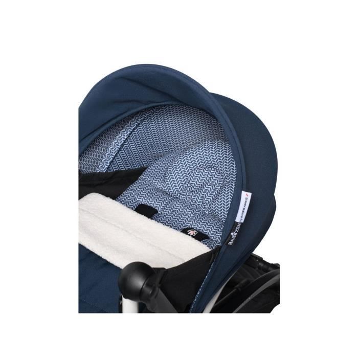 BABYZEN YOYO2 kombinationsvagn, svart ram, 0+ pack, 2020 - Air France blå