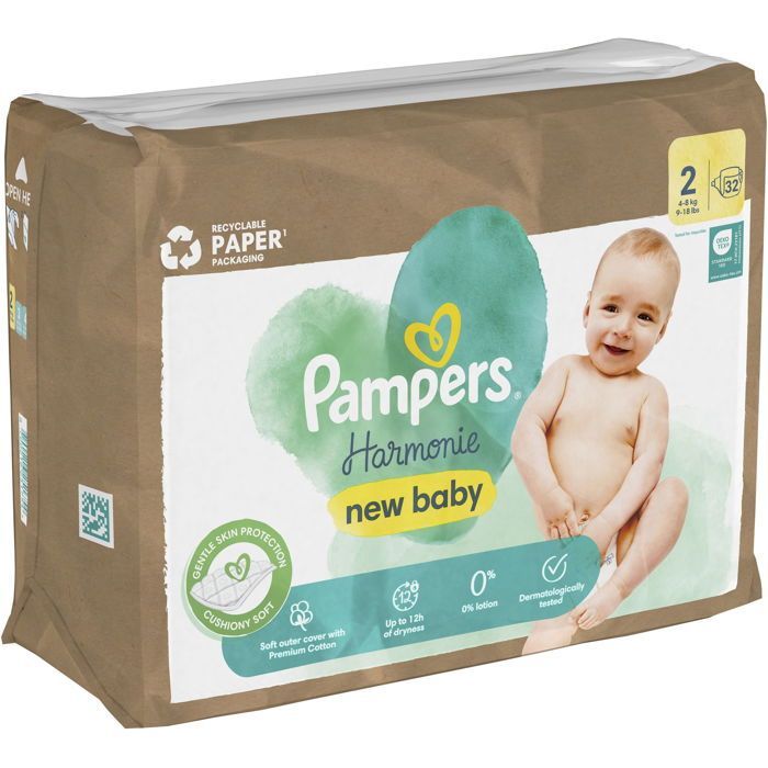 PAMPERS Harmony Nappies sheet. 2 (32 ks)