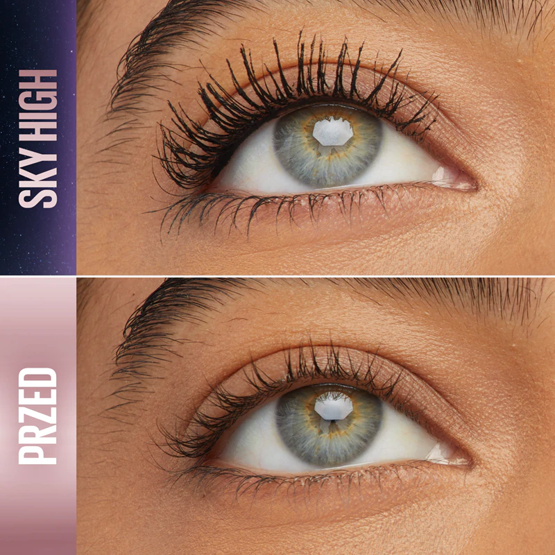 Máscara para cílios Maybelline New York Lash Sensational Sky High, que engrossa e alonga os cílios.
