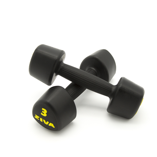 2 Mancuernas De 6 Kg Ziva Classic Studio Negras