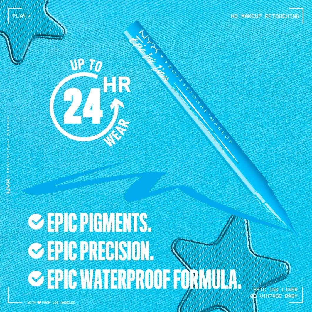 Delineador para olhos NYX Professional Makeup Epic Ink Liner - 1 ml
