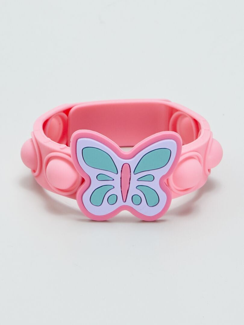 Pulseira Gravata Borboleta Pop-It - ROSA