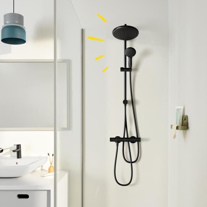 Douchekolom met handmatige omstelkraan - Waterbesparend - GROHE Vitalio Start System 250 - Matzwart - 266802431