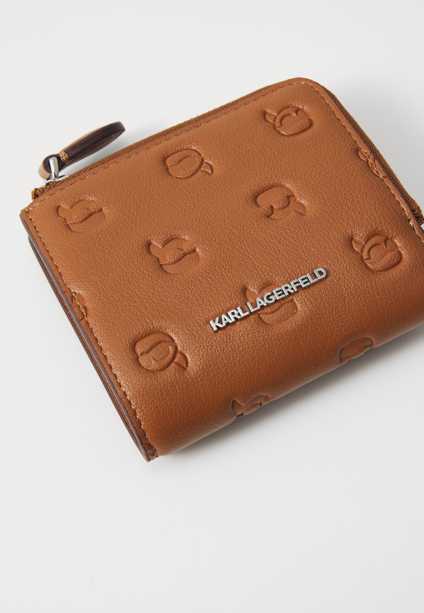 KARL LAGERFELD IKON MONOGRAM BIFOLD WALLET - Portemonnee - bruin