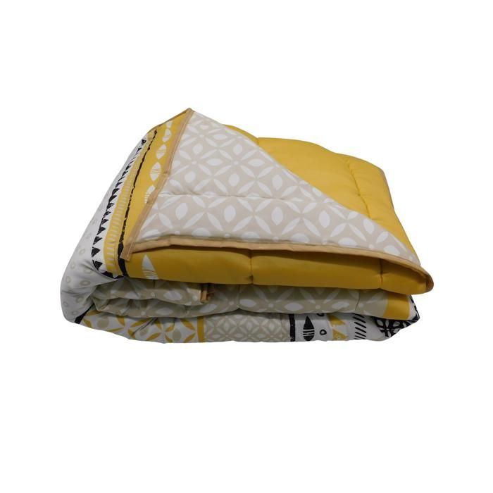 Edredón ligero estampado Casablanca de 240 x 260 cm - para 2 personas - verano - microfibra de 200 g/m² - Hecho en Francia