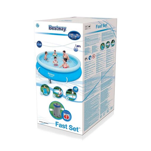 Bestway Inflatable Swimming Pool with Filter Pump 366x76cm 57274