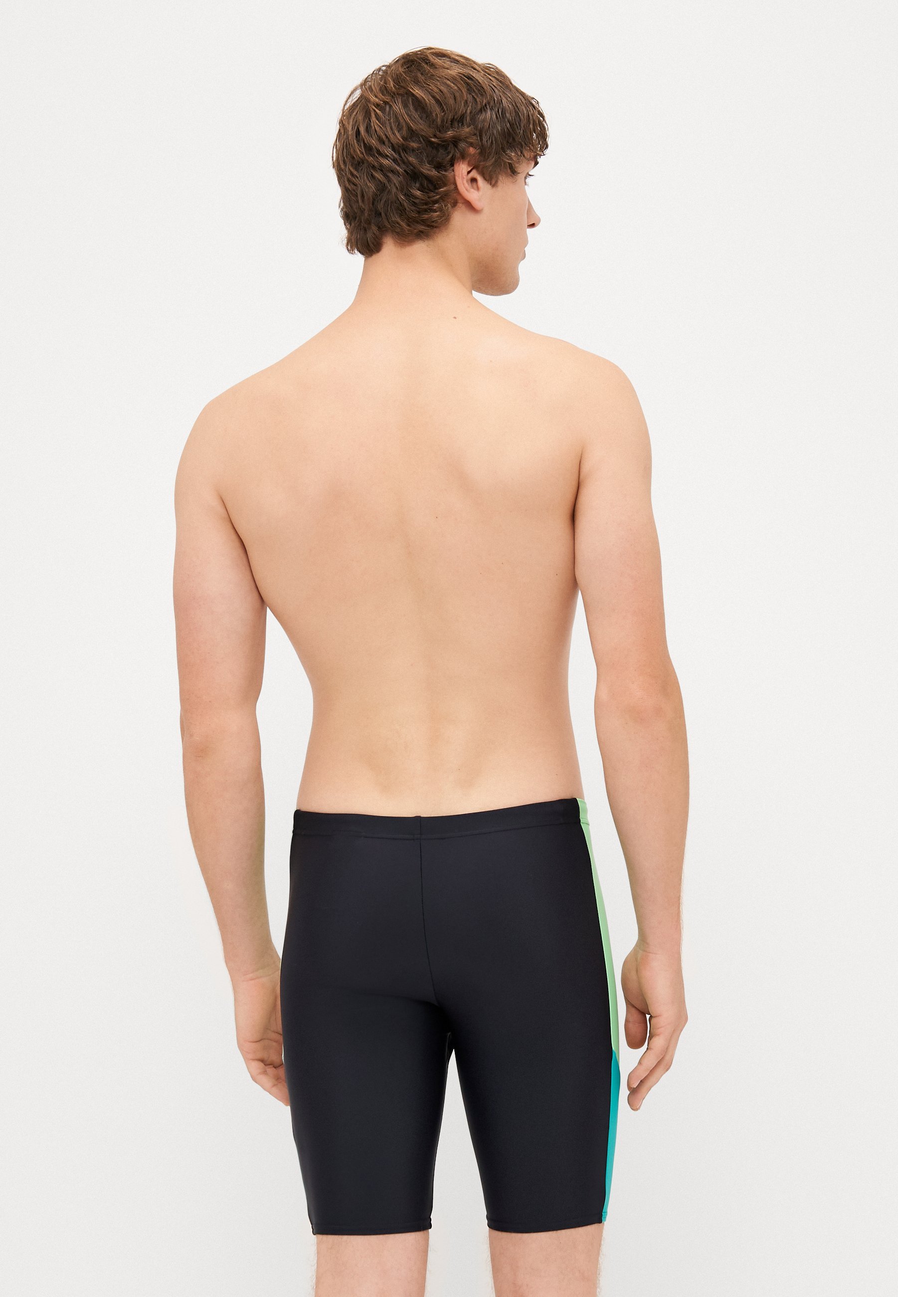 Speedo MENS DIVE JAMMER - kąpielówki - czarne/turkusowy klejnot