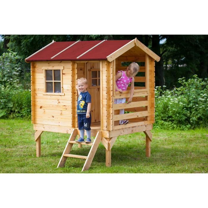 Maison en bois pour enfants - Timbela M501B - 175x130xH205cm
