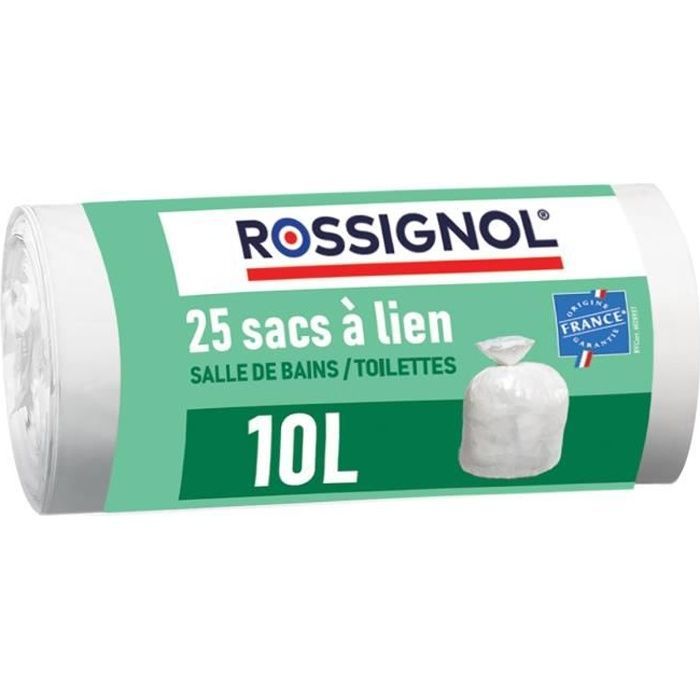 Lot de 25 sacs-poubelle 10L Blanc