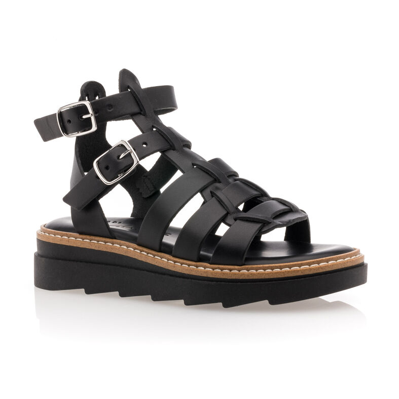  Sandali neri da bambina / Scarpe aperte in punta