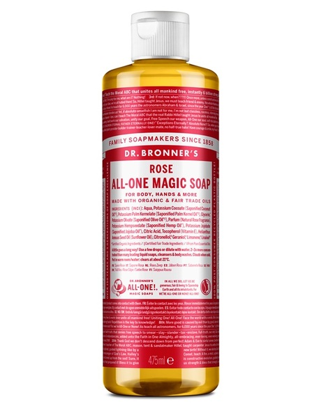 Dr. Bronner Rose stebuklingas muilas „All-One Magic“ – 475 ml
