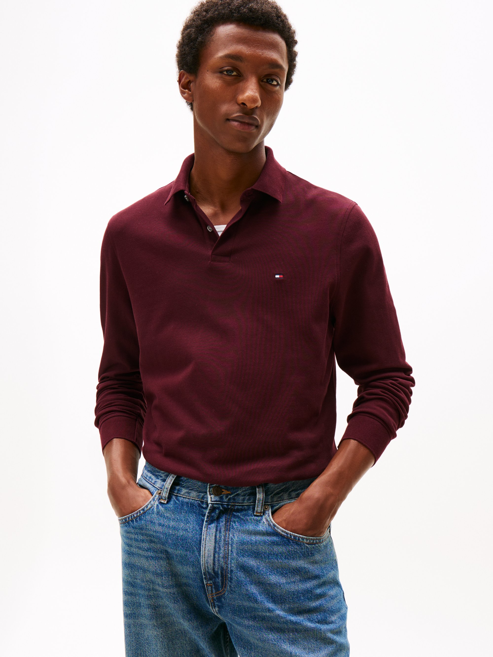 Tommy Hilfiger REGULAR - Maglia a maniche lunghe - bordeaux intenso