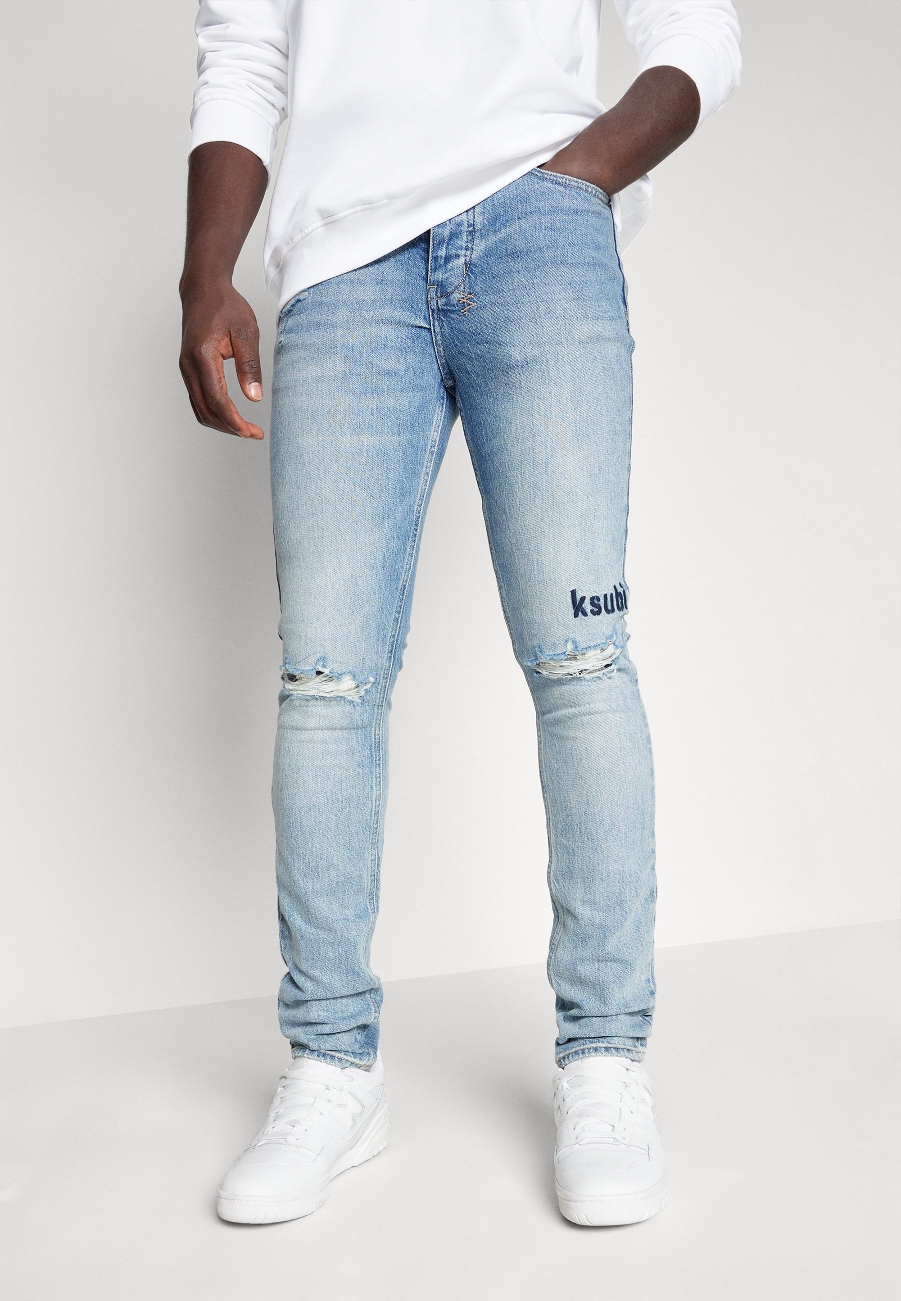 Jean Ksubi coupe skinny - denim bleu clair