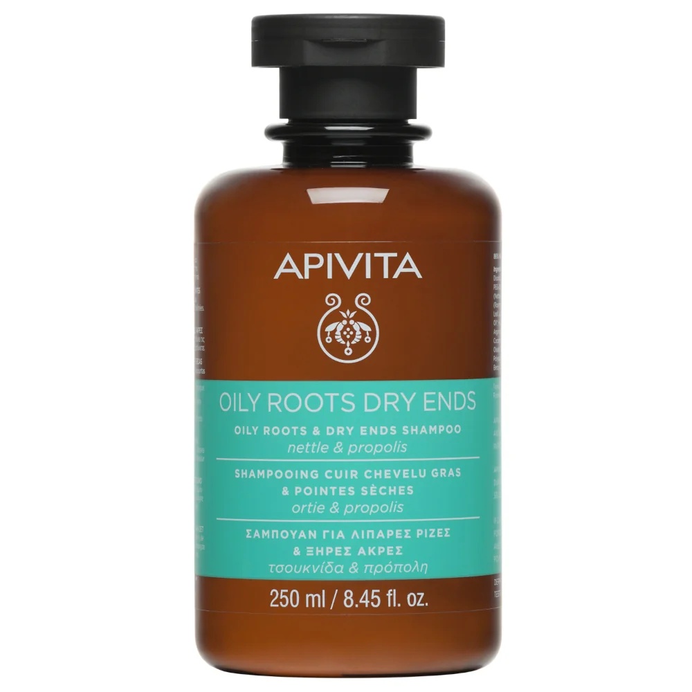 APIVITA Apivita Shampoo voor vette haarwortels en droge haarpunten 250 ml Shampoo voor een vette hoofdhuid en droge haarpunten