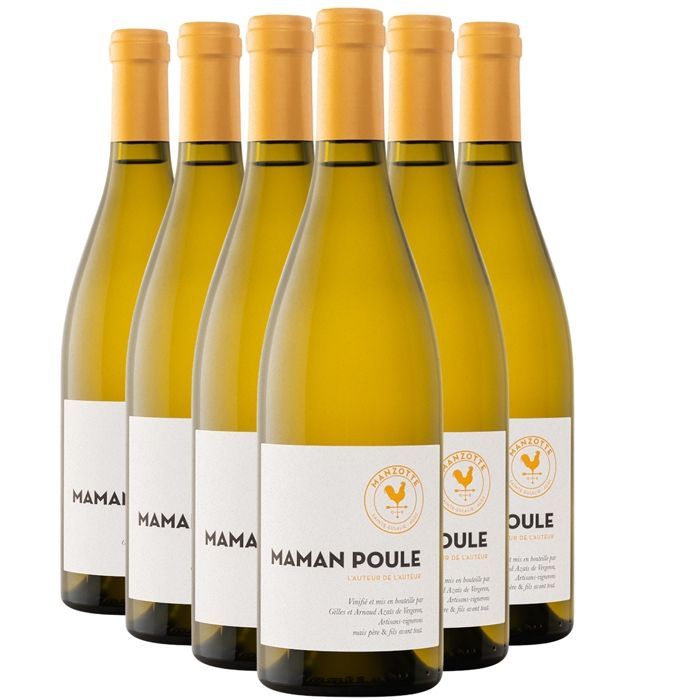 Clos de Manzotte Pays d'Oc Maman Poule 2024 - Vin Blanc du Languedoc - Roussillon (6x75cl) BIO