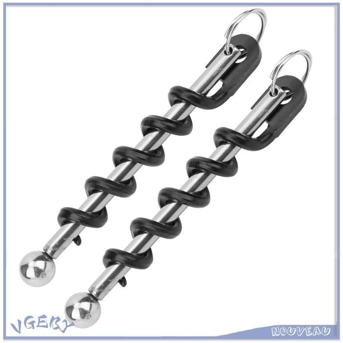 Tire-bouchon porte-clés, 2 pièces, ouvre-bouchon portable en acier inoxydable noir, accessoires de cuisine, bouteille de vin et de