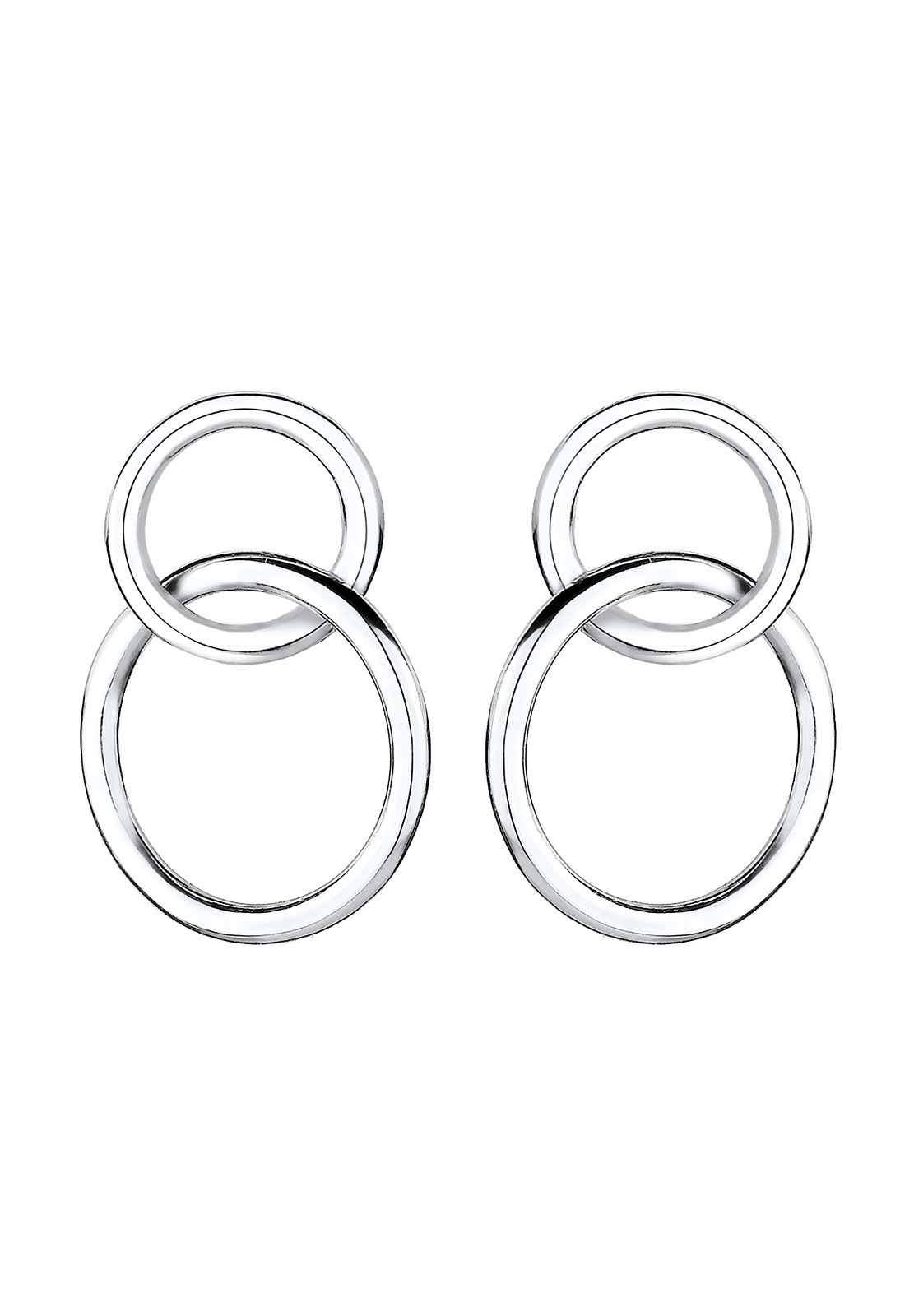 Elli Femmes Pendentif d'oreilles Cercle Géo Minimaliste en Argent Sterling 925