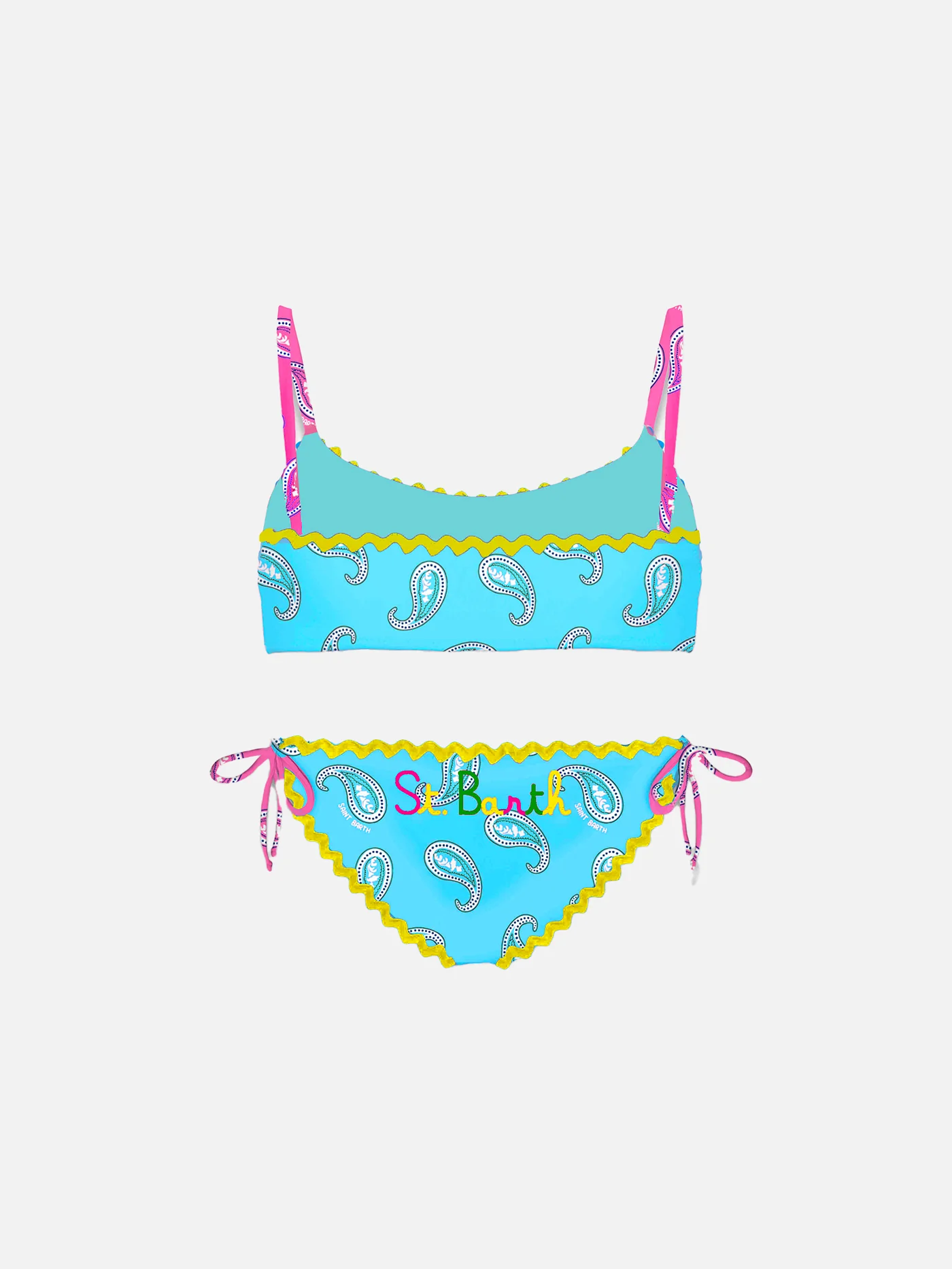Mädchen-Bralette-Bikini mit Paisley-Muster